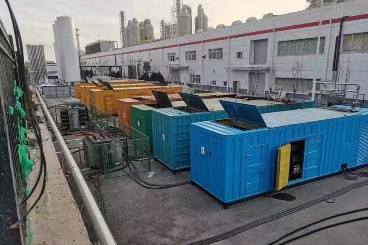 巴里坤发电机租赁施工现场